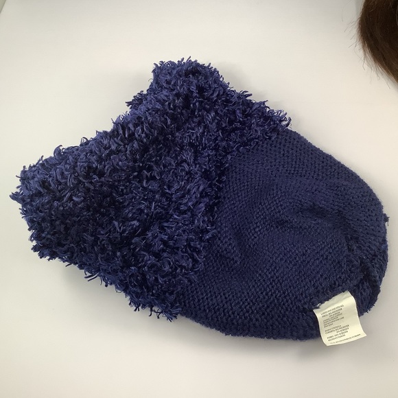 Vintage Womens Navy Blue Winter Shag Beanie OS - Picture 7 of 9